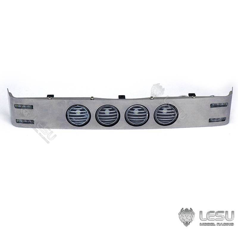 Stainless steel visor with round lights for Scania 1/14 RC Truck by LESU
LESU S-1254-D