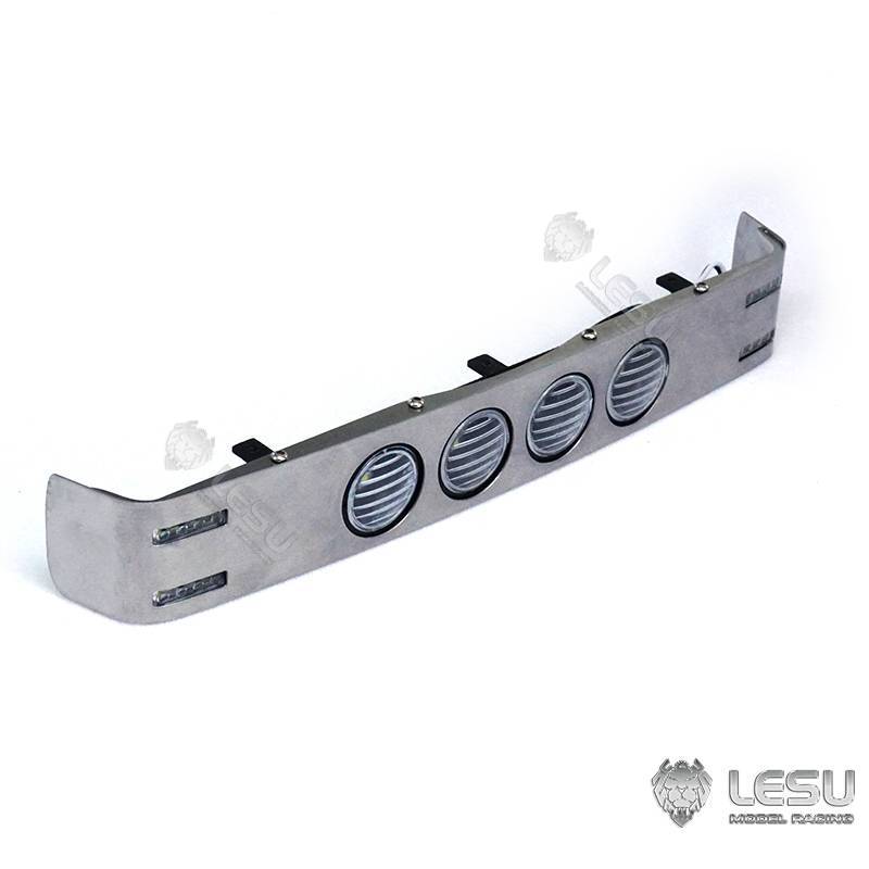 Stainless steel visor with round lights for Scania 1/14 RC Truck by LESU
LESU S-1254-D