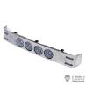 Stainless steel visor with round lights for Scania 1/14 RC Truck by LESU
LESU S-1254-D