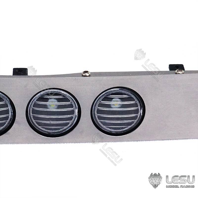 Stainless steel visor with round lights for Scania 1/14 RC Truck by LESU
LESU S-1254-D