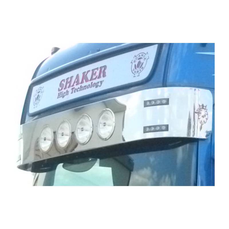 Stainless steel visor with round lights for Scania 1/14 RC Truck by LESU
LESU S-1254-D