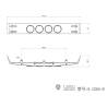 Visière en Inox avec feux pour Scania R470 / R620 Tamiya 1/14 - LESU S-1254-D