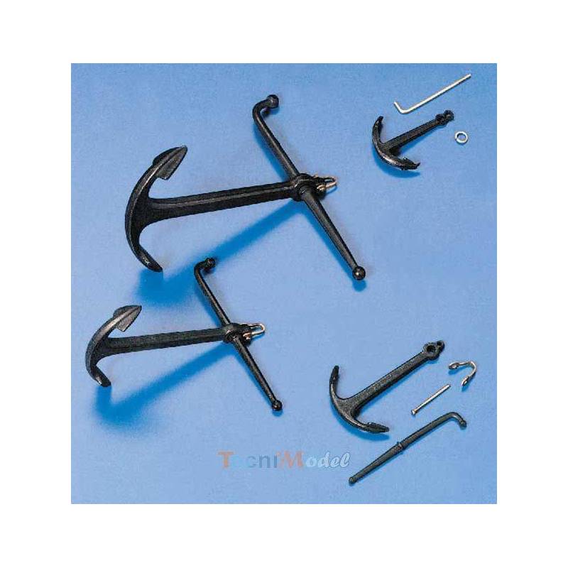 Ancre Amiral 40mm en métal noir bruni Krick 61744