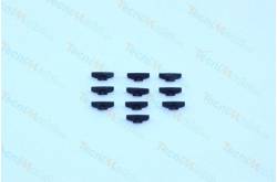 10 Taquets 12mm en plastique noir