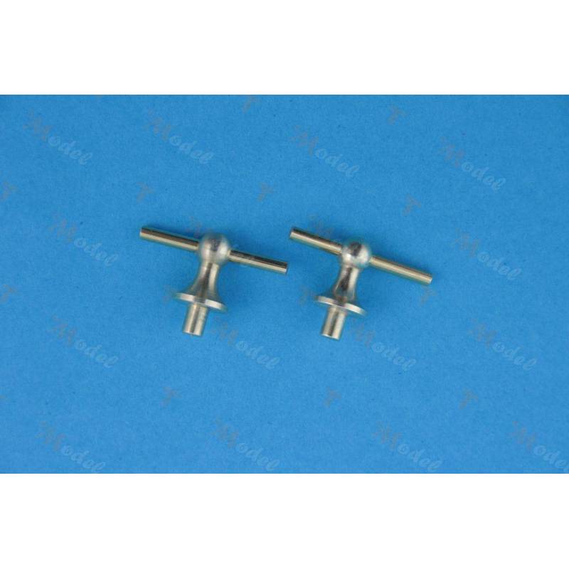 2 Bittes en croix en laiton 8mm x 10.5mm Krick 63005