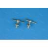 2 Bittes en croix en laiton 8mm x 10.5mm