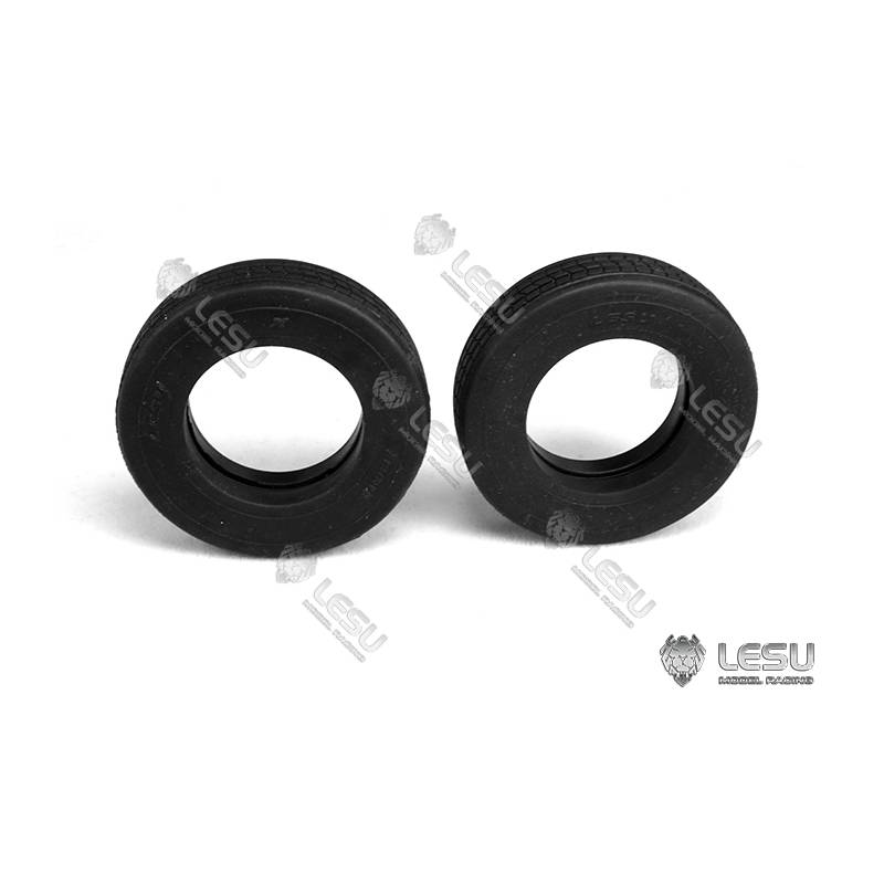 Paire de Pneus Ø52mm LESU pour remorques surbaissées - Réf : S-1287 / S-1287-1