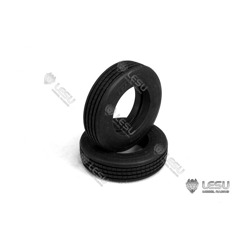 Paire de Pneus Ø52mm LESU pour remorques surbaissées - Réf : S-1287 / S-1287-1