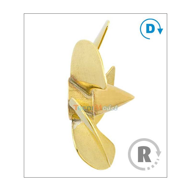 Hélice 5 pales laiton Ø55mm M4 gamme 183 type C Raboesch droite rb183-13A