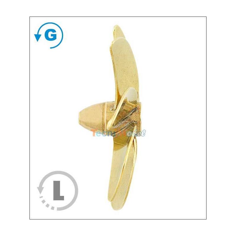 Hélice 7 pales laiton Ø65mm M5 gamme 185 type B Raboesch gauche rb185-16A