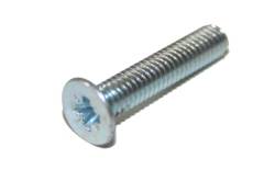 20 Cross Recess Coutersunk Flat Head M2X4 White zinc plated DIN 965