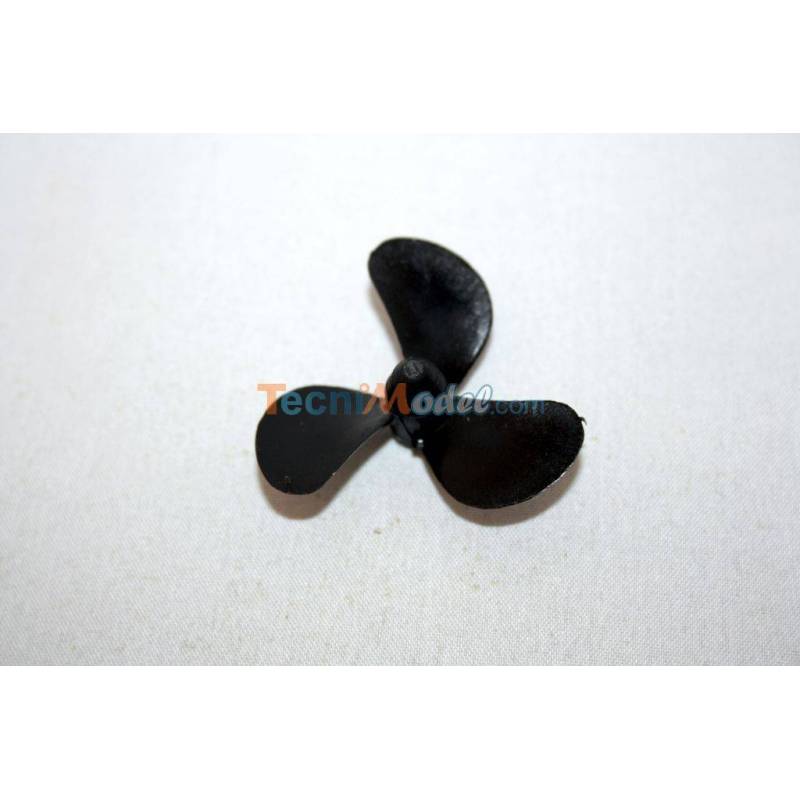 Hélice tripale classique 65mm M5 à gauche en Polypropylène 2309.65L