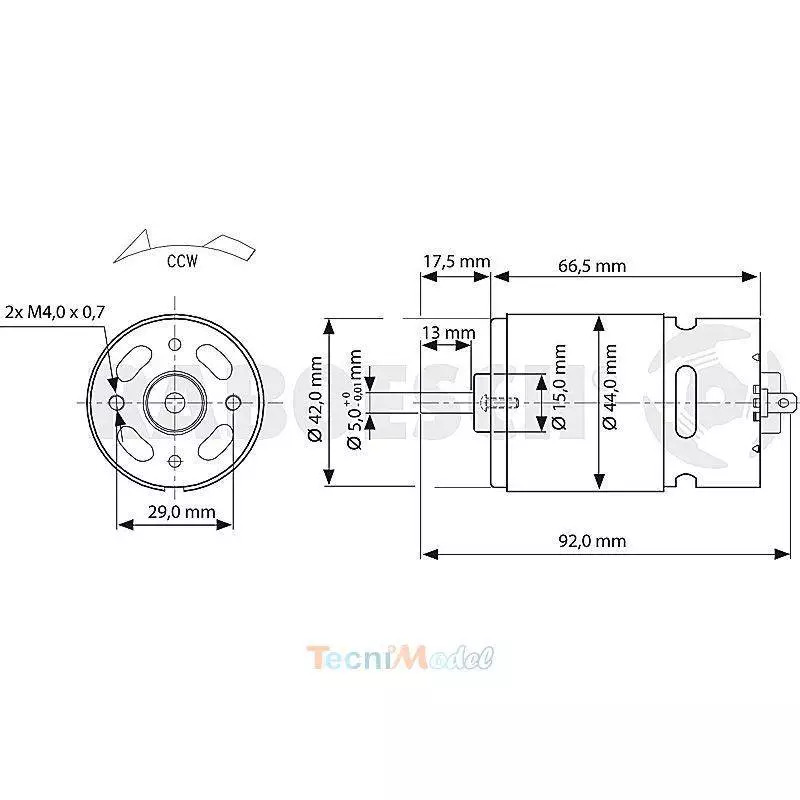 Moteur Raboesch BLUE RM720 BB Turbo 9.6v à couple élevé rb109-72