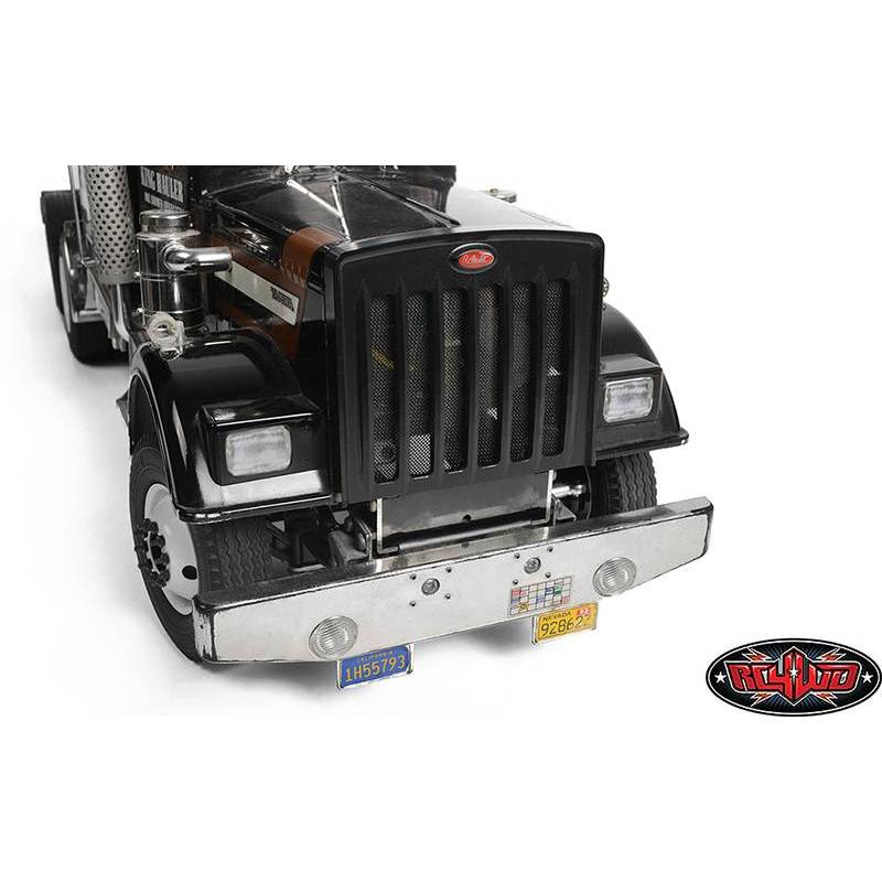 Peterbilt-style black anodized aluminum front grille for Tamiya King Hauler or Grand Hauler - RC4WD Z-S2094