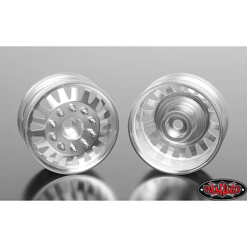 Paire de jantes alu avant "Roulette" 1/14 pour camion RC RC4WD Z-W0290