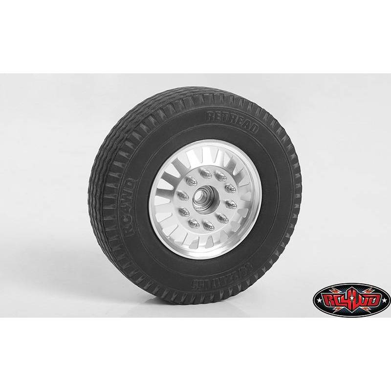 Paire de jantes alu avant "Roulette" 1/14 pour camion RC RC4WD Z-W0290
