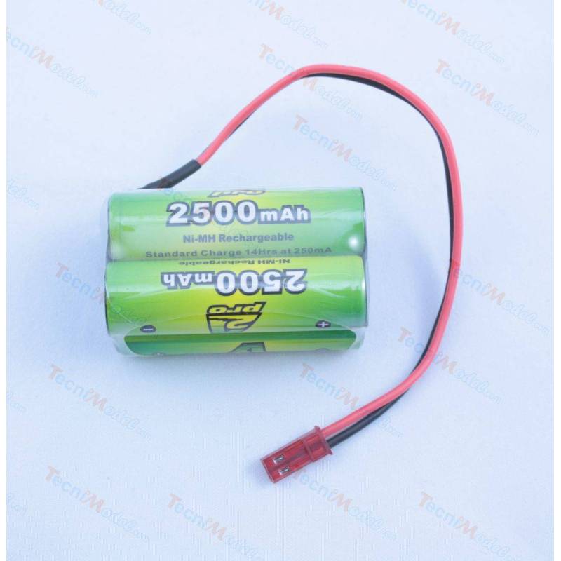 Accu de réception Nimh 4.8v AA 2500mAh format bloc prise BEC 4250B