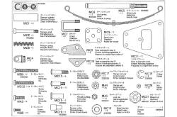 Bag of metal parts C for the Tamiya 56306 flatbed trailer - Tamiya 9415260