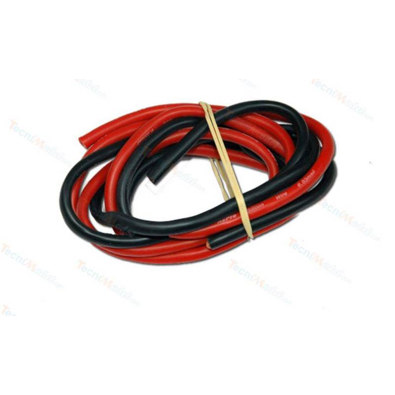 Câbles Silicone AWG9 6.63mm² Rouge + Noir (2x1m)