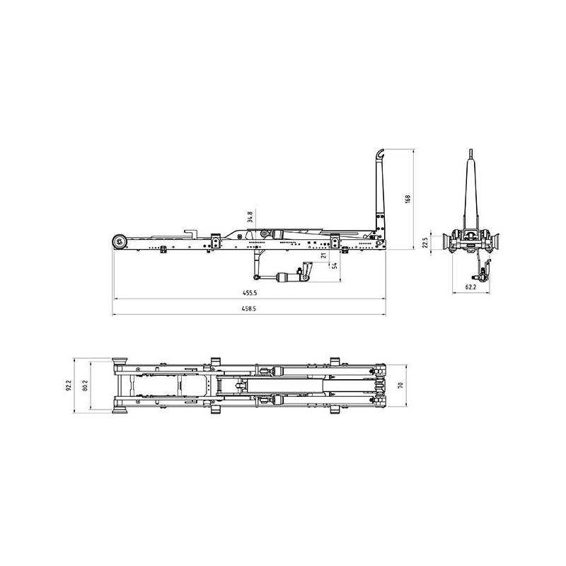 Système Multibenne hydraulique LESU pour camion rc 4 essieux 1/14 - Réf : LS20160901-D