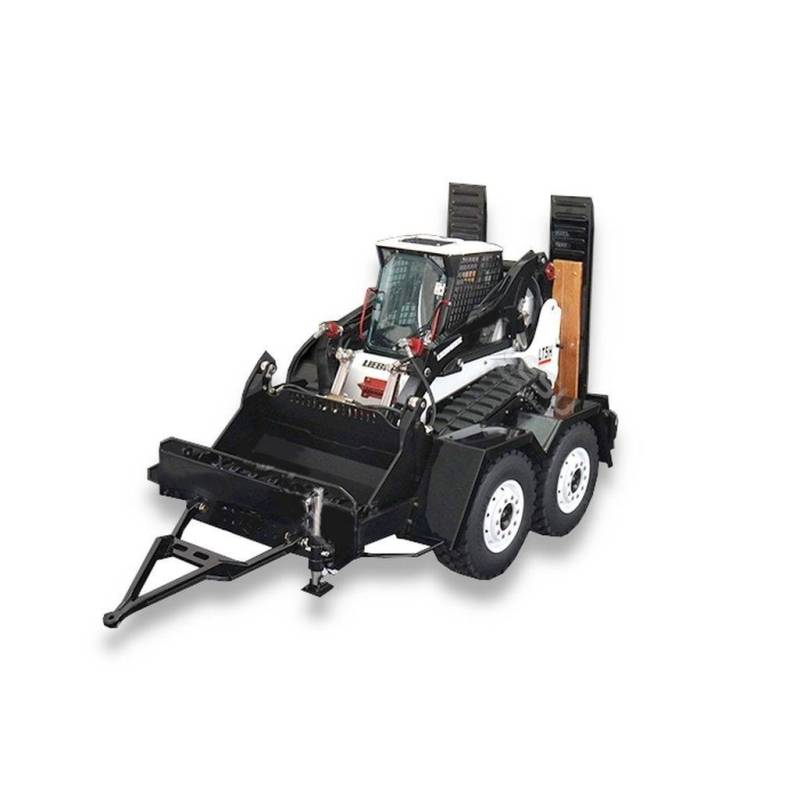 Short 2-axle trailer for skid steer loaders 1/14 LESU LS-A0036