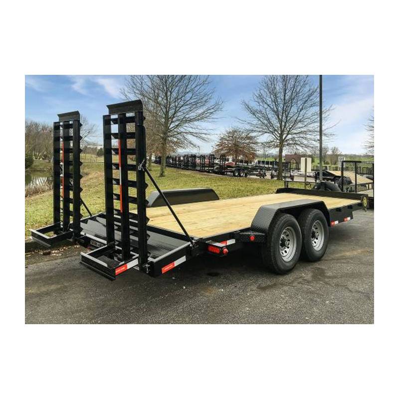 Short 2-axle trailer for skid steer loaders 1/14 LESU LS-A0036