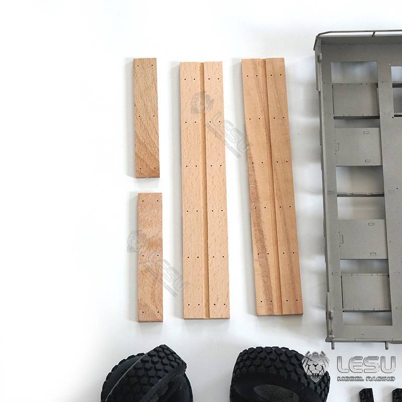 Short 2-axle trailer for skid steer loaders 1/14 LESU LS-A0036