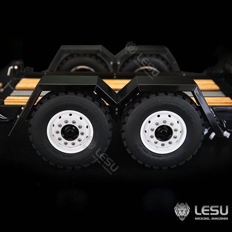 Short 2-axle trailer for skid steer loaders 1/14 LESU LS-A0036