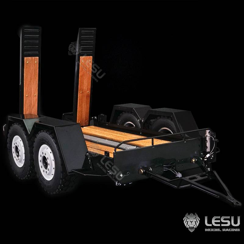 Short 2-axle trailer for skid steer loaders 1/14 LESU LS-A0036