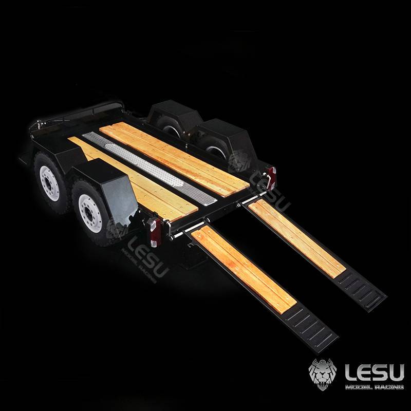 Short 2-axle trailer for skid steer loaders 1/14 LESU LS-A0036