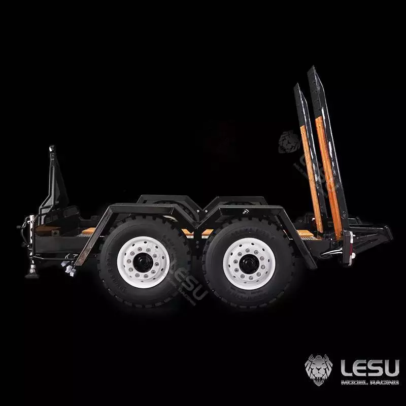 Remorque porte-engin courte a 2 essieux centraux pour chargeurs compacts 1/14
LESU LS-A0036