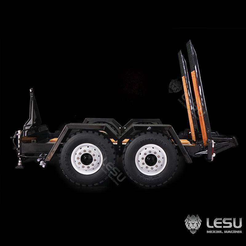 Short 2-axle trailer for skid steer loaders 1/14 LESU LS-A0036