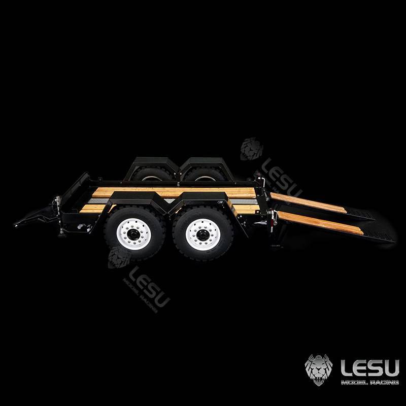 Short 2-axle trailer for skid steer loaders 1/14 LESU LS-A0036
