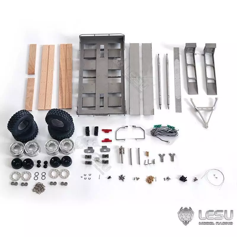 Remorque porte-engin courte a 2 essieux centraux pour chargeurs compacts 1/14
LESU LS-A0036
