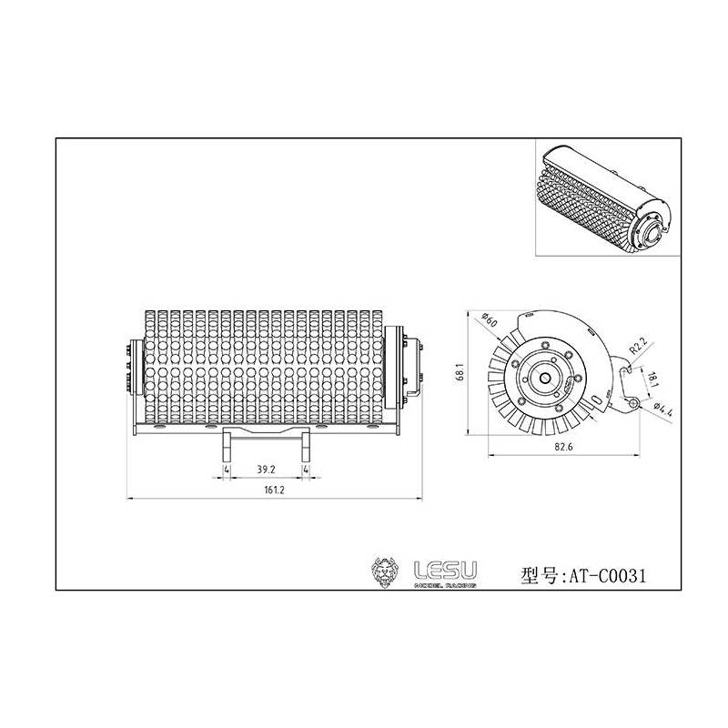 Balayeuse rotative pour chargeur compact LESU C-0031