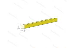 Sachet de 5 Profilés Carrés Laiton 320x1.0x1.0mm AeroNaut 7711/02