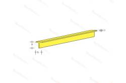 Sachet de 5 Profilés en T Laiton 330x1.5x1.0mm AeroNaut 7712/72