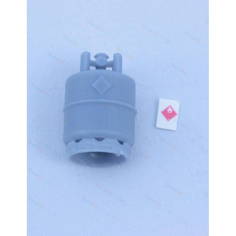 Bouteille de gaz en résine grise 60x22mm