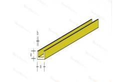 Sachet de 5 Profilés en U Laiton 330x3.0x3.0mm AeroNaut 7712/06