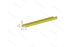 Pack of 5 U-profiles Brass 330x8.0x3.0mm AeroNaut 7712/46
