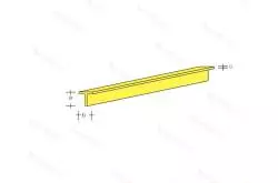 Pack of 5 AeroNaut 7712/60 Brass T-Profiles 330x5.0x5.0mm