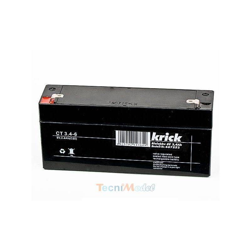 6v 3.4Ah lead battery Krick 667253