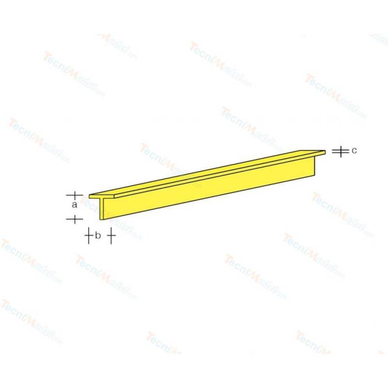 Sachet de 5 Profilés en T Laiton 330x6.0x4.0mm AeroNaut 7712/93
