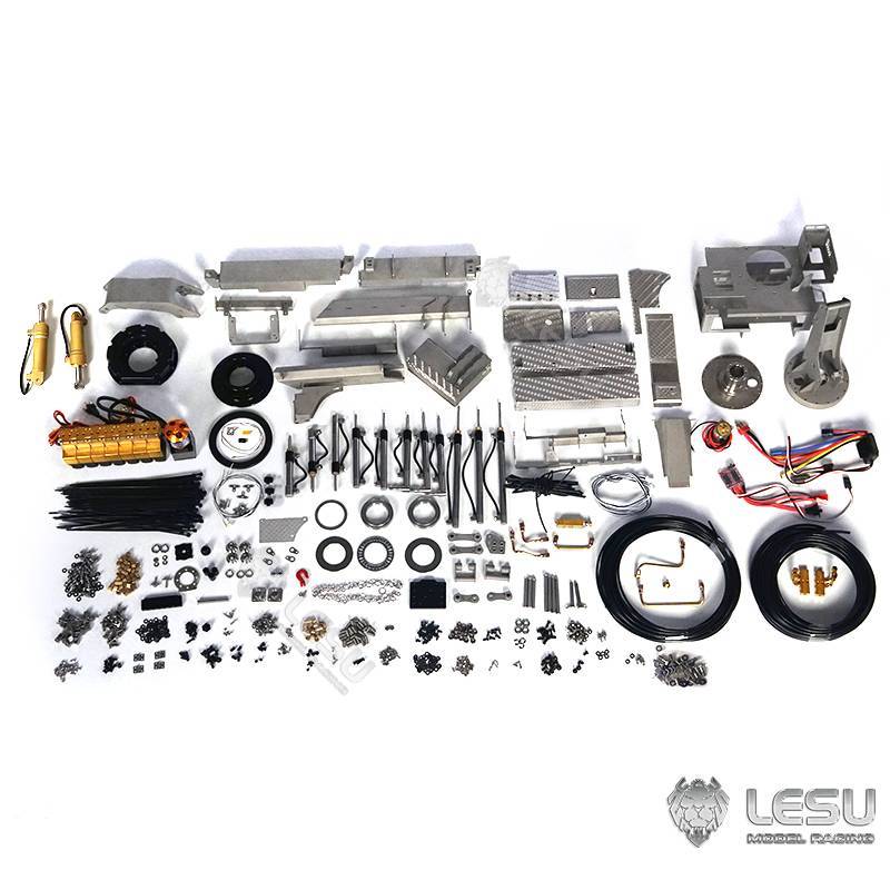 Grue hydraulique auxiliaire LESU en kit pour camions radiocommandés au 1/14 - LESU LS-A0014