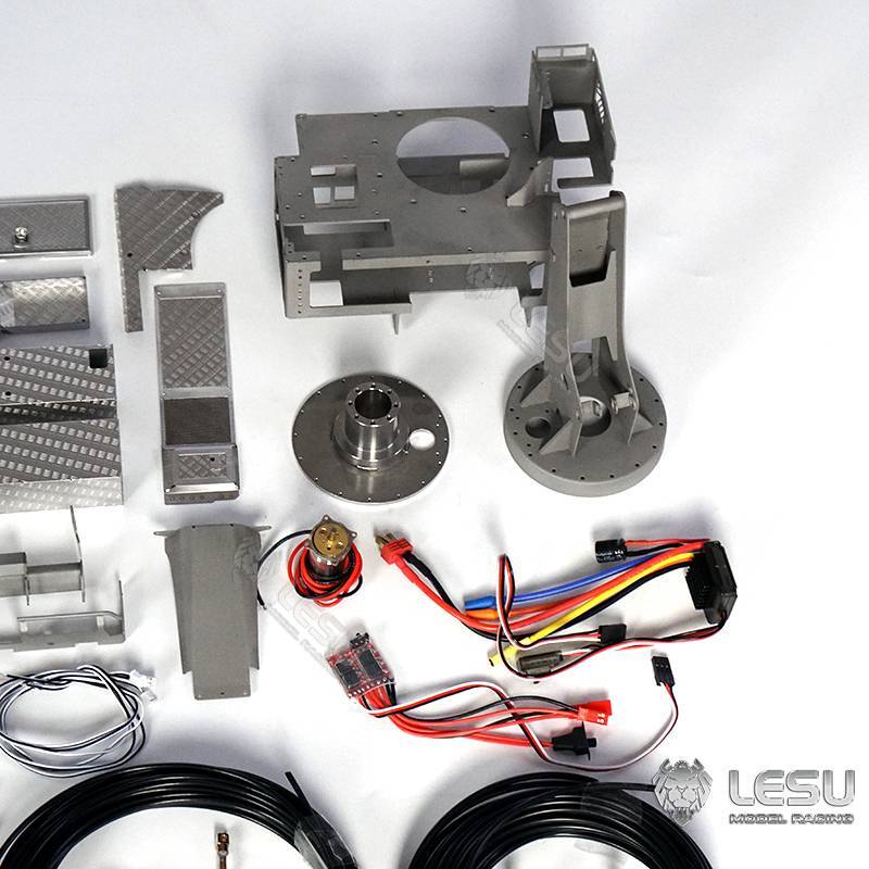 Grue hydraulique auxiliaire LESU en kit pour camions radiocommandés au 1/14 - LESU LS-A0014