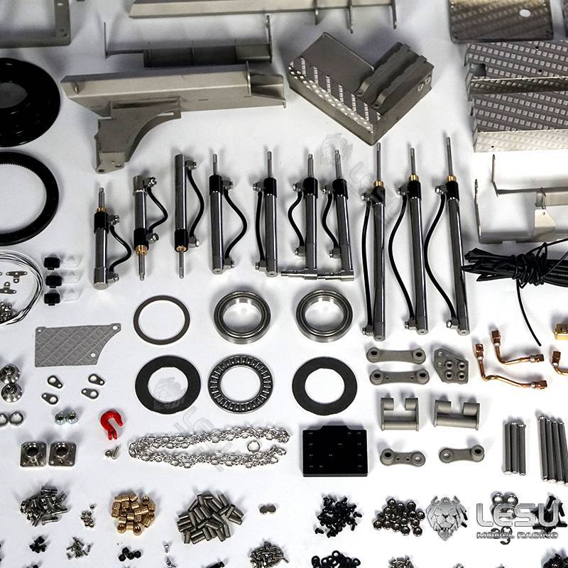 Grue hydraulique auxiliaire LESU en kit pour camions radiocommandés au 1/14 - LESU LS-A0014