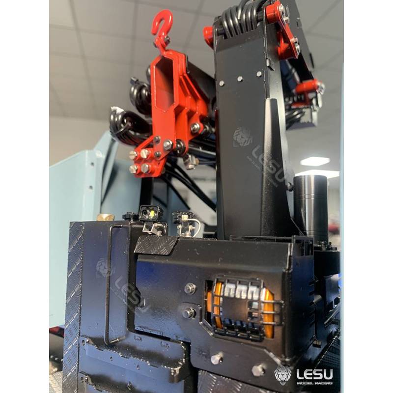 Grue hydraulique auxiliaire LESU en kit pour camions radiocommandés au 1/14 - LESU LS-A0014