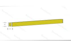 Sachet de 5 Profilés tube carré Laiton 330x1.0x1.0mm AeroNaut 7713/52