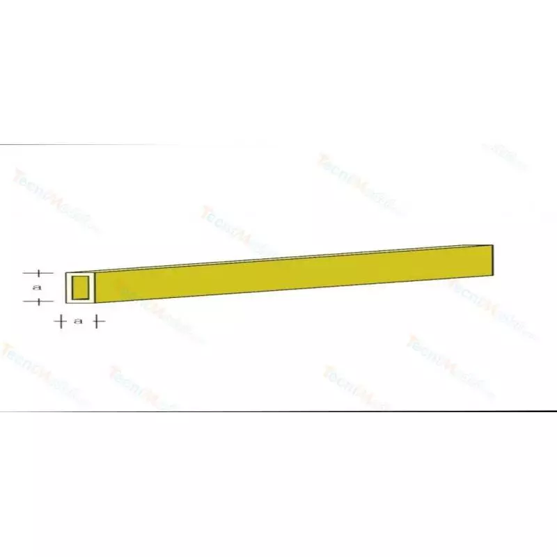 Sachet de 5 Profilés en U Laiton 330x1.0x1.0mm