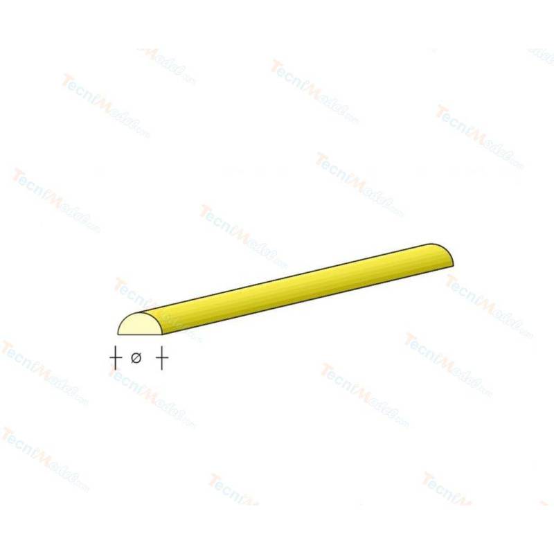 Sachet de 5 Profilés demi Rond Laiton 330x3.0mm AeroNaut 7714/24
